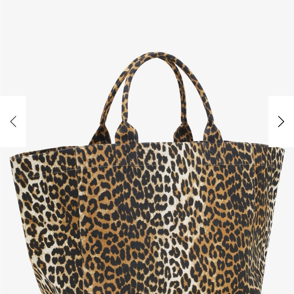 Ganni Mixed Leopard XXL Tote - Picture 2 of 4